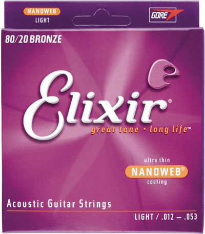 Elixir 11052 80/20 Bronze Nanoweb Coated, Light (12 - 53)