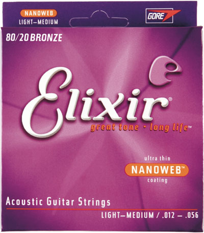 Elixir 11077 80/20 Bronze Nanoweb Coated, Light-Medium (12 - 56)