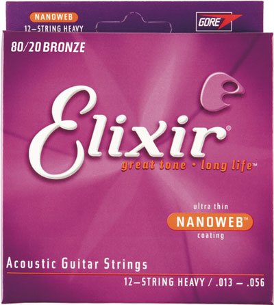 Elixir 11162 80/20 Bronze Nanoweb Coated 12 String Heavy (13 - 56)