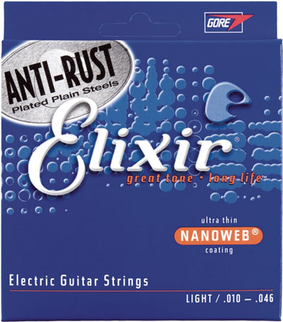 Elixir 12052 Nanoweb Coated Electric Guitar Strings (10-46) Full Set