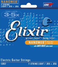 Elixir 12057 NanoWeb Electric 7-String (10-56) Full Set