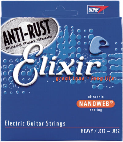 Elixir 12152 Nanoweb Coated Electric Guitar Strings (12-52) Full Set