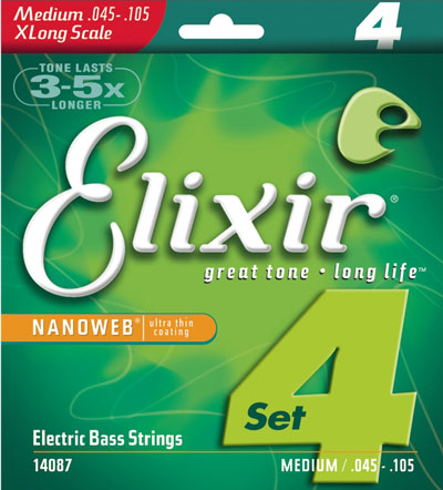 Elixir 14087 Nanoweb, Medium/XLong Scale (45 - 105)