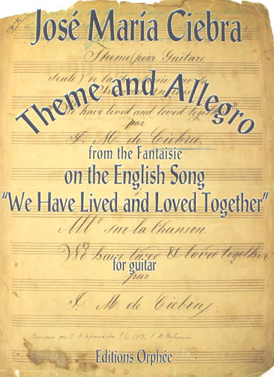 Jose Maria Ciebra, Theme from "We Have Lived and Loved Together"