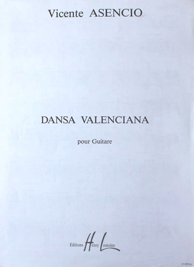 Dansa Valenciana pour guitare