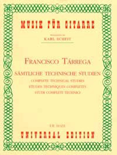 Karl Scheit, Francisco Tarrega Complete Technical Studies