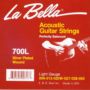 La Bella Silver Plated 700L Light Tension, Full Set