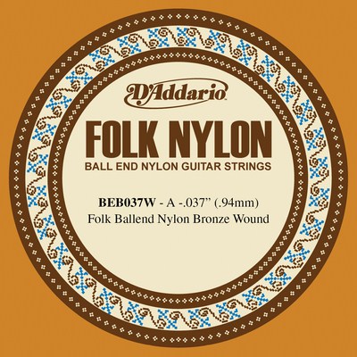 D'Addario Folk Nylon BEB037W 5th string (A), normal tension .037