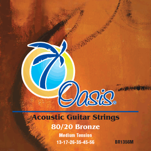 Oasis Acoustic Guitar Strings, Medium Gauge