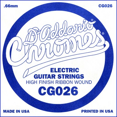 D'Addario CG026 XL .026 inches (.66 mm), Single String