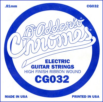 D'Addario CG032 XL .032 inches (.81 mm), Single String