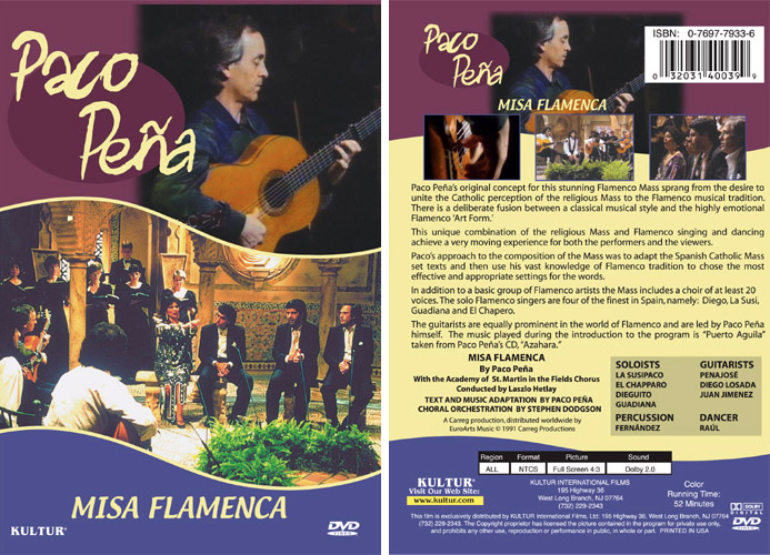Paco Pe�a, Misa Flamenca DVD
