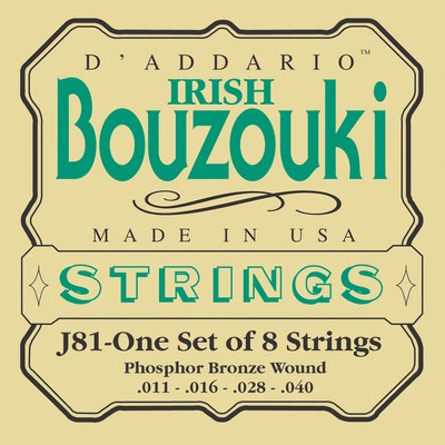 D'Addario J81 Irish Bouzouki Phosphor Bronze Wound, Full Set