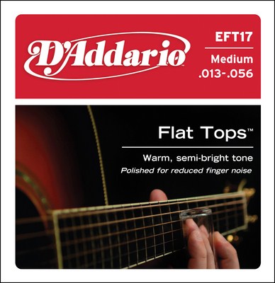 D'Addario EFT17 Medium Flat Tops, Full Set