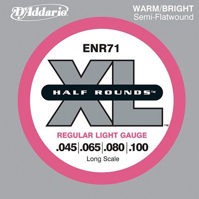 D'Addario Half Rounds ENR71 Regular Light (45-100), Full Set