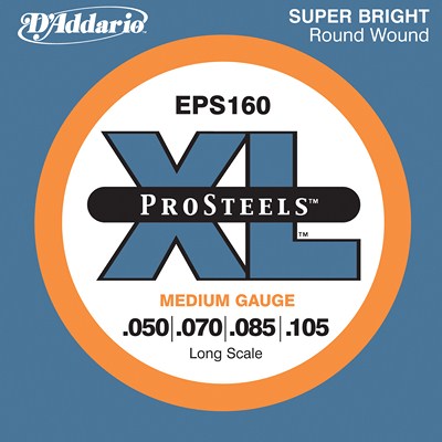 D'Addario EPS160 ProSteels Electric Bass Medium (50-105)
