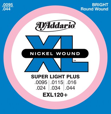 D'Addario EXL120+ Nickel Wound Super Light, Full Set