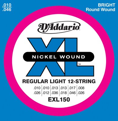 D'Addario EXL150 Regular Light 12-String, Full Set