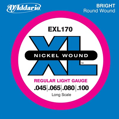 D'Addario Nickel Wound EXL170 Regular Light (45-100), Full Set