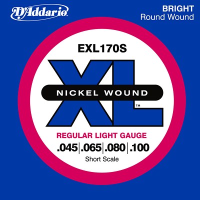 D'Addario Nickel Wound EXL170S Electric Bass (45-100), Full Set