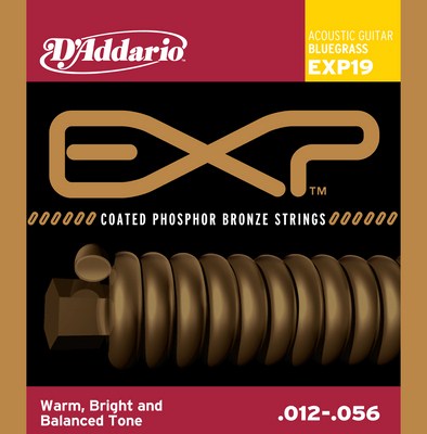 D'Addario EXP19 Bluegrass EXP Coated Phosphor Bronze, Full Set