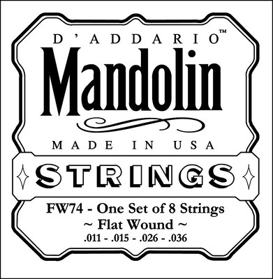D'Addario FW74 Flat Wound Mandolin Strings