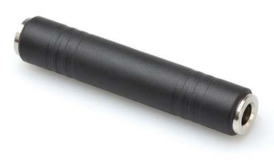 Hosa GPP105 Cable Coupler Adapter 1/4 in. to 1/4 in.