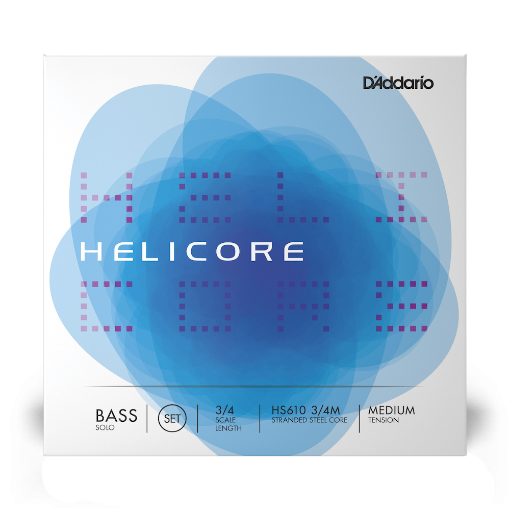 D'Addario Helicore HS610 Double Bass 3/4 Medium Tension, Full Set