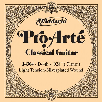 D'Addario Pro Arte J4304 - 4th string (D), light tension .028