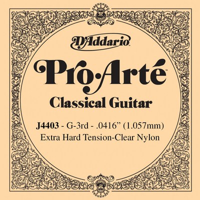 D'Addario Pro Arte J4403 - 3rd string (g), extra hard tension .0416