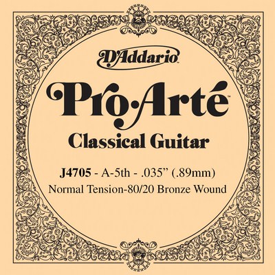 D'Addario Pro Arte J4705 - 5th string (A), normal tension .035