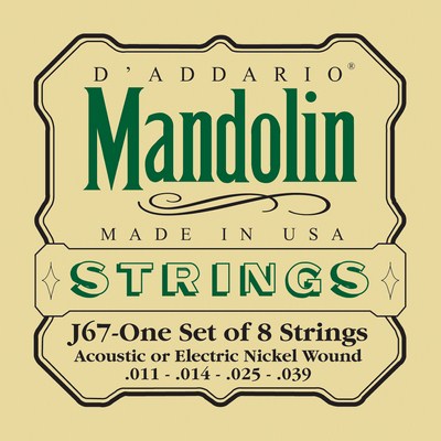 D'Addario J67 Mandolin Nickel Wound (8 strings), Full Set