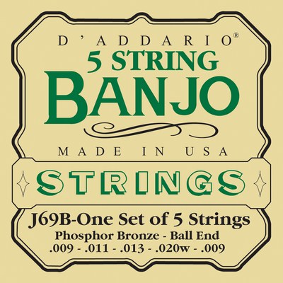 D'Addario J69B - Phosphor Bronze Ball End 5 Strings, Full Set