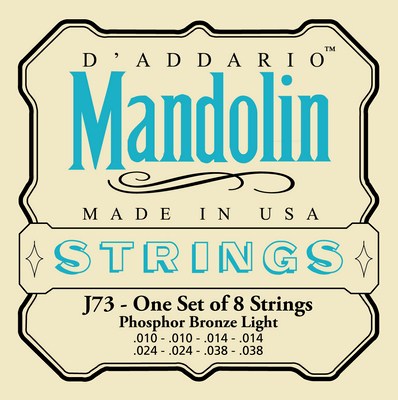 D'Addario J73 Mandolin Phosphor Bronze (8 strings), Full Set