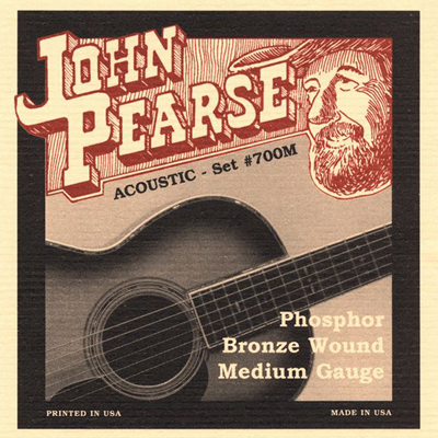 John Pearse 700M Phosphor Bronze Wound Medium Gauge, Full Set