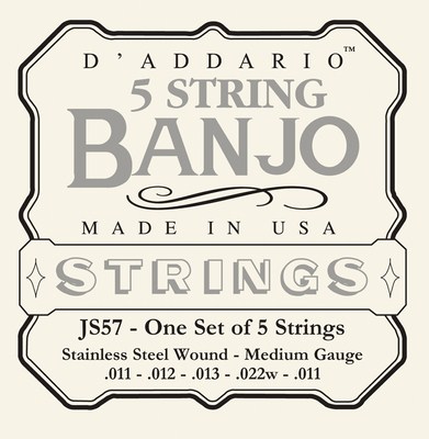 D'Addario JS57 Stainless Steel Banjo Strings