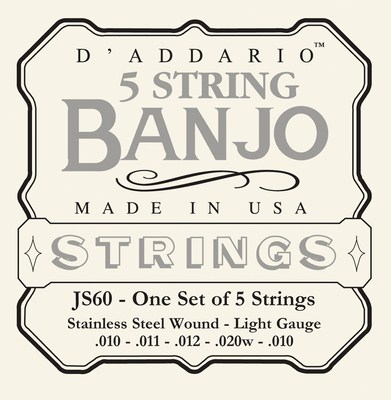 D'Addario JS60 Stainless Steel Banjo Strings