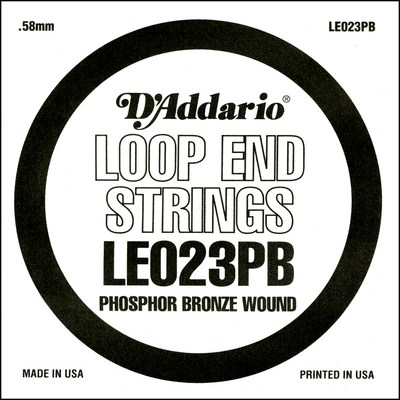 D'Addario LE023PB Phosphor Bronze Loop End .023 in, Single String