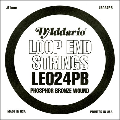 D'Addario LE024PB Phosphor Bronze Loop End .024 in, Single String