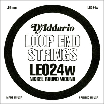 D'Addario LE024W Nickel Wound Loop End .024 in, Single String