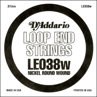 D'Addario LE038W Nickel Wound Loop End .038 in, Single String
