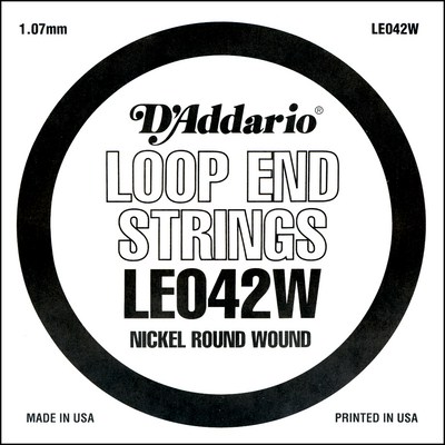 D'Addario LE042W Nickel Wound Loop End .042 in, Single String D'Addario LE042W Nickel Wound Loop End .042 in, Single String