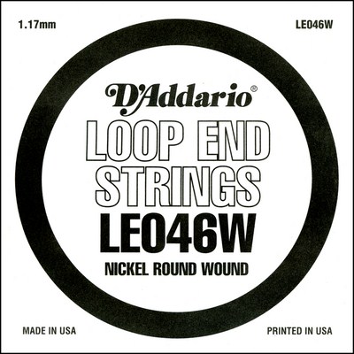 D'Addario LE046W Nickel Wound Loop End .046 in, Single String