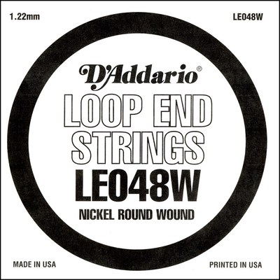 D'Addario LE048W Nickel Wound Loop End .048 in, Single String