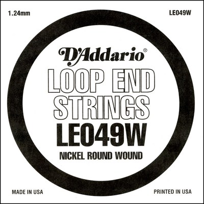 D'Addario LE049W Nickel Wound Loop End .049 in, Single String