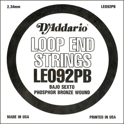 D'Addario LE092PB Phosphor Bronze Loop End .092 in, Single String