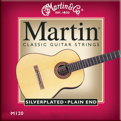 Martin M120 Silverplated Plain-End High Tension, Full Set