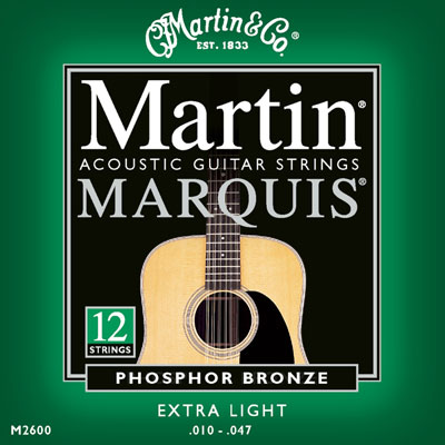 Martin M2600 Marquis Phosphor Bronze12 String Extra Light, Full Set
