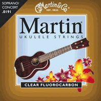 Martin M600 Clear Fluorocarbon Soprano/Concert Ukulele Strings