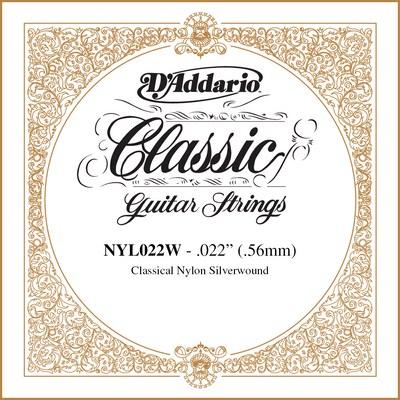 D'Addario NYL022W Classical Guitar .022, single string